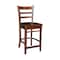 International Concepts 36 in. Round Extension Dining Table with 4 Emily Counter Height Stools - 5 Piece Set K581-36RXT-27-S61724 - alternate 2